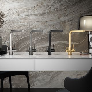 Смеситель для кухни Raglo R81.61.03 с подключением фильтра золотой сатин